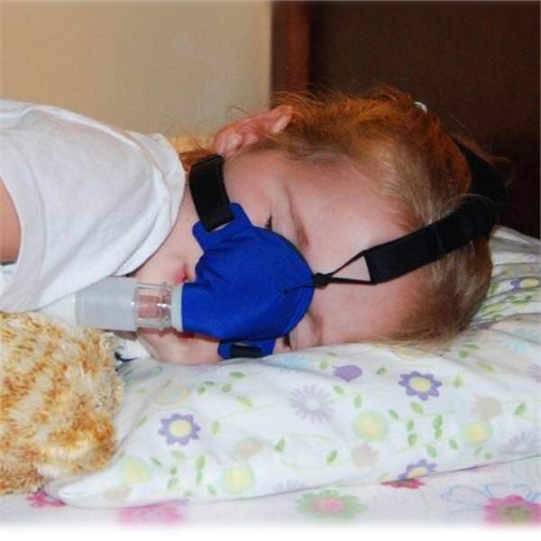 Sleeping Child Wearing Cloth Mask